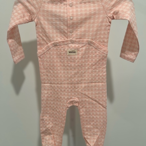 Cozy Pink Waffle Footie One Piece - Picture 4 of 4